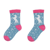 2 Pairs of Organic Cotton Socks for Kids – Soft, Breathable and Sustainable Socks with Animal Motif